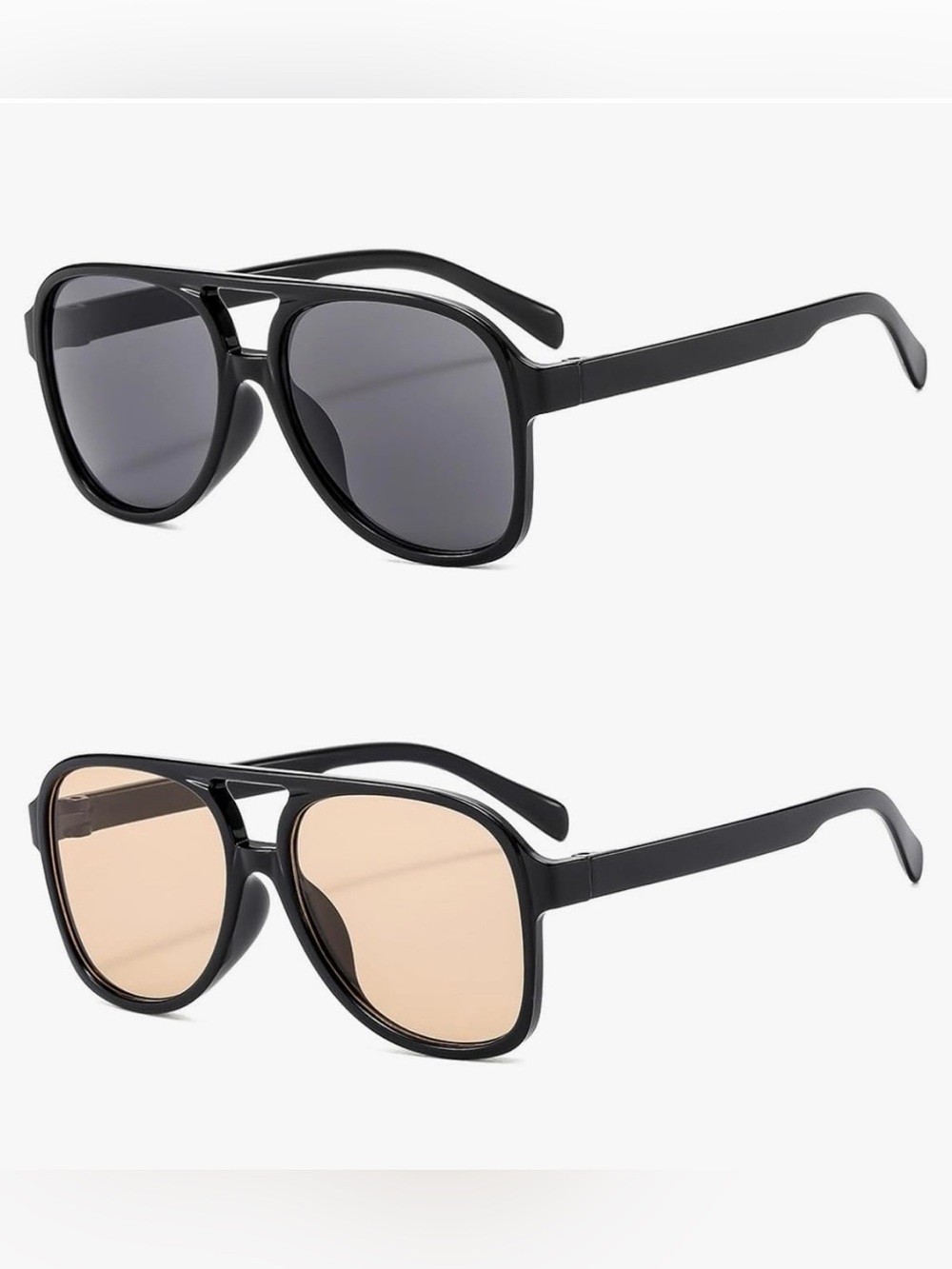 Unisex Vintage Aviator Sunglasses 70s Glasses Retro Oversized (Women’s/ Men’s)